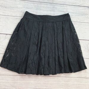 Loft Skirt sz 8 A-line Pleated Lace Floral Design Lined Short Length 20" New NWT